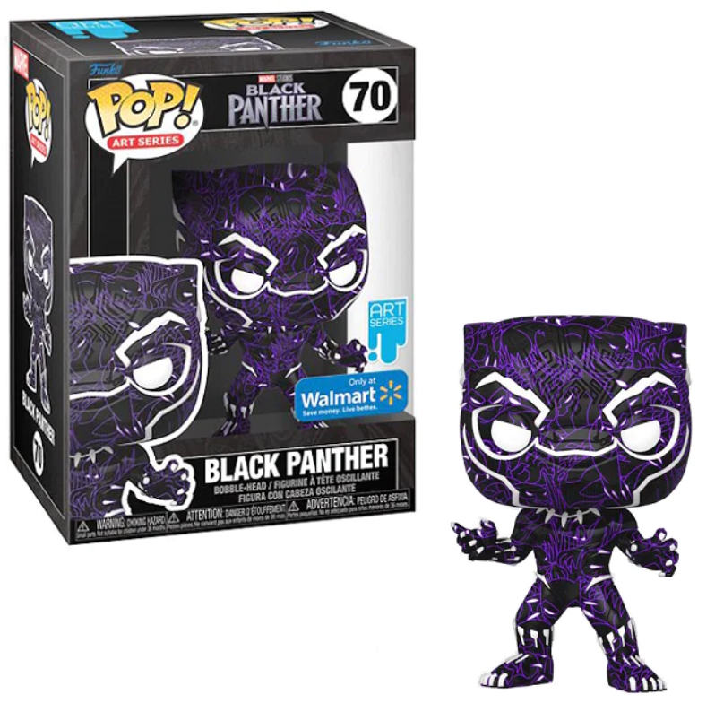 Marvel POP! Movies Vinyl Figure Black Panther Art Series Only at Walmart 9cm