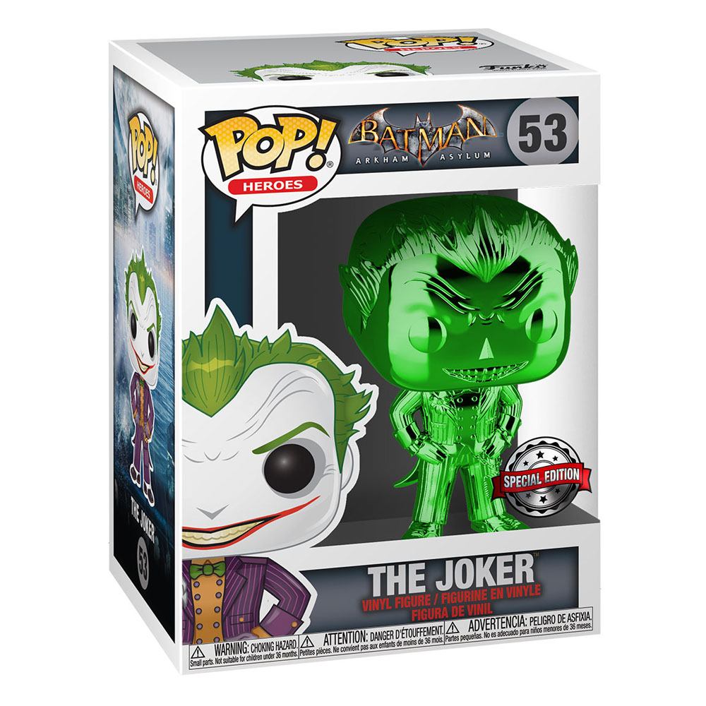 DC POP! Heroes Vinyl Figure The Joker (Green Chrome) 9cm