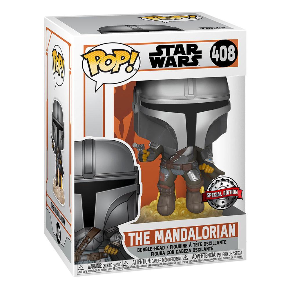 Star Wars The Mandalorian POP! Vinyl Figure Mandalorian - Mando Flying w/Blaster 9cm