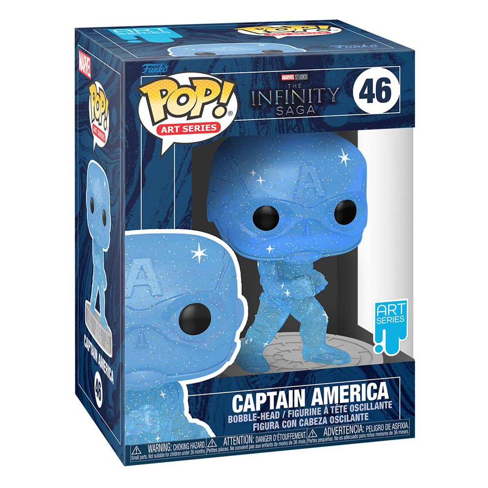Infinity Saga POP! Artist Series Vinyl Figure Captain America (Blue) 9cm