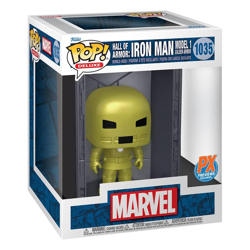 Marvel POP! Deluxe Vinyl Figure Hall of Armor Iron Man Model 1 PX Exclusive 9cm