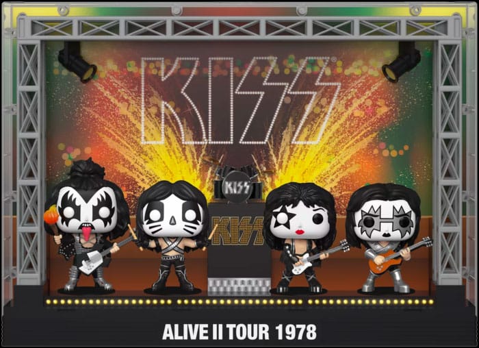 Kiss POP! Moments DLX Vinyl Figure 4-Pack Alive II 1978 Tour 9cm