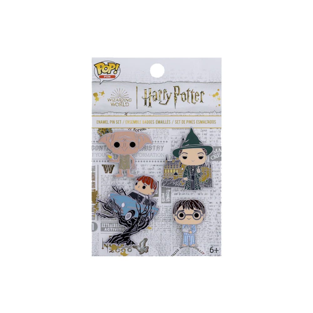 Harry Potter POP! Enamel Pins 4-Set HP Anniversary Chamber of Secrets 4cm
