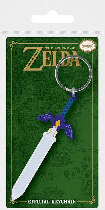 Legend of Zelda Rubber Keychain Master Sword 6cm