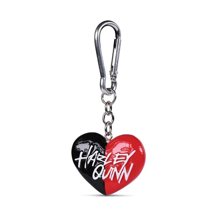 DC Comics 3D-Keychains Harley Quinn Heart 4cm