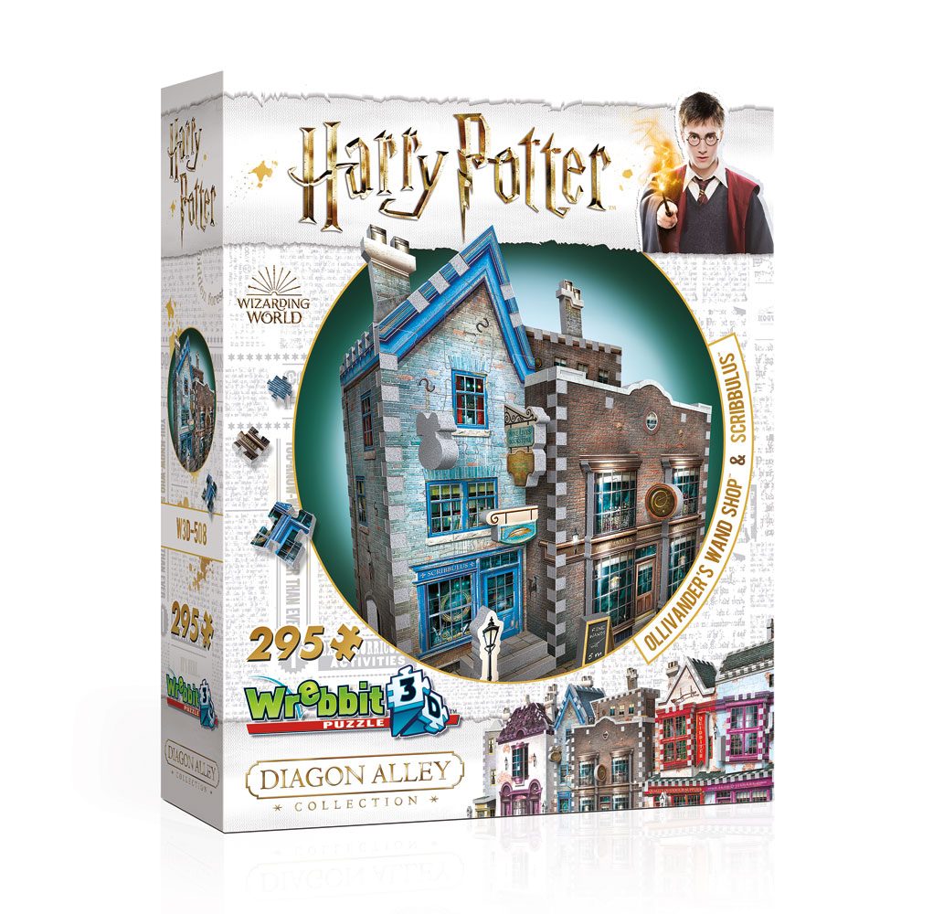 Harry Potter 3D Puzzle DAC Ollivander's Wand Shop and Scribbulus Writing Implements