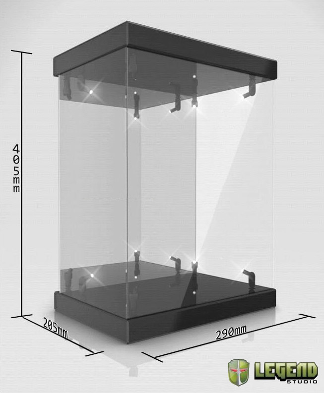 Master Light House Acrylic Display Case with Lighting for 1-6 Action Figures (black)